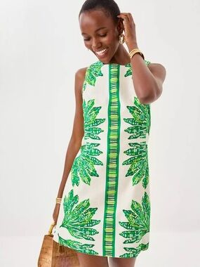 Lilly Pulitzer Devyn Stretch Shift Dress Kitty Green Shady Babe Size 4